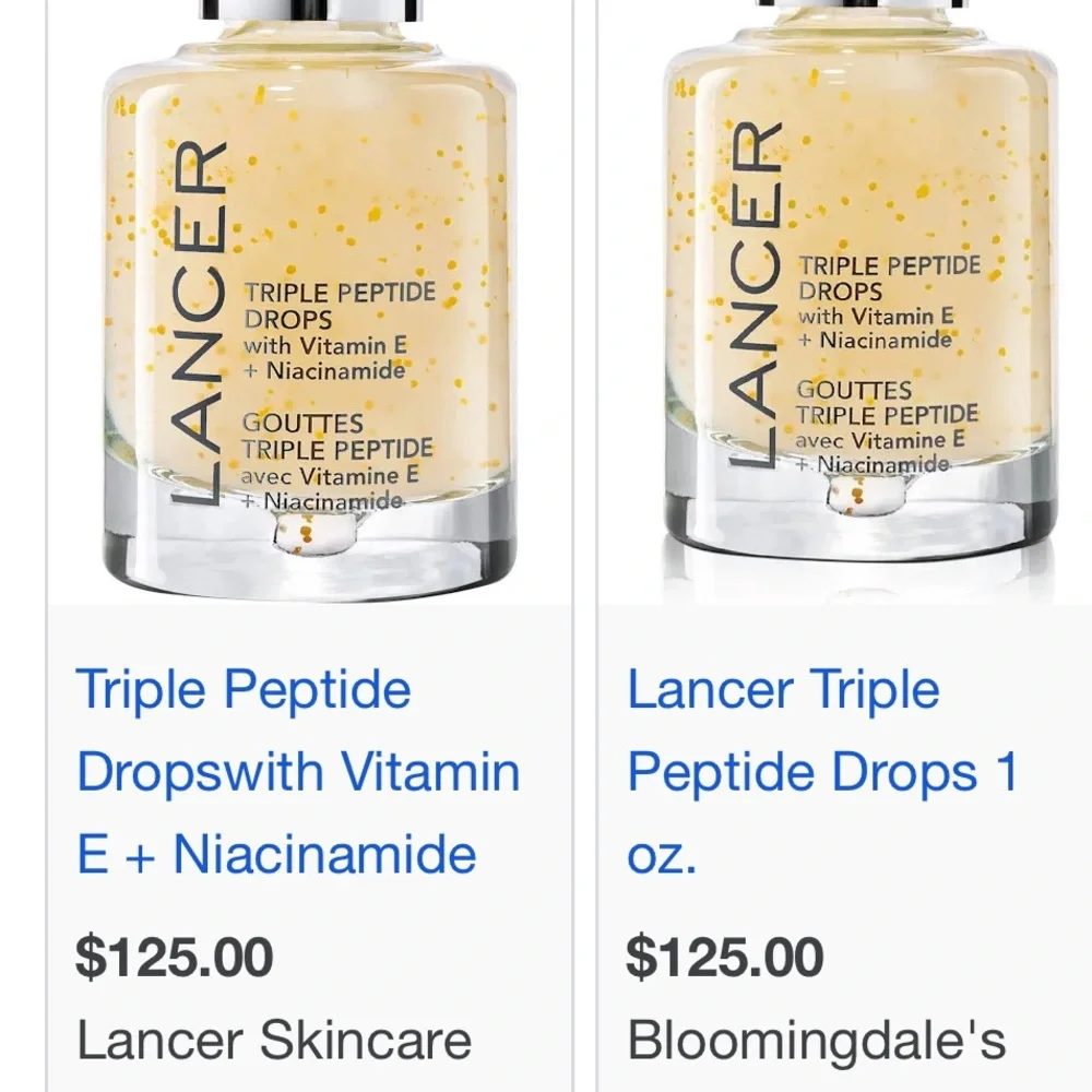 NEW Lancer Triple Peptide Drops 1 OZ Set of 2